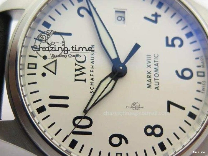 MIROTIME 0517 Mark XVIII IW327002 SS Mk Maker Best Edition White Dial On Black Leather Strap A SunProtective 7298